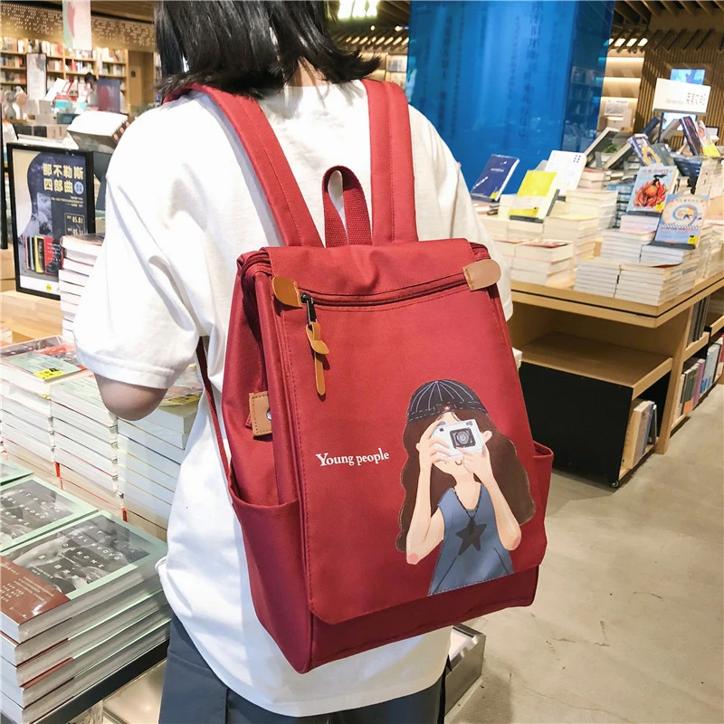 Oxford Backpack Women Shoulder Bag Cartoon Student Bag Large Capacity School Bag for Teenage Girls Female Backpack
Oxford Backpack Women Shoulder Bag Cartoon Student Bag Large Capacity School Bag for Teenage Girls Female Backpack