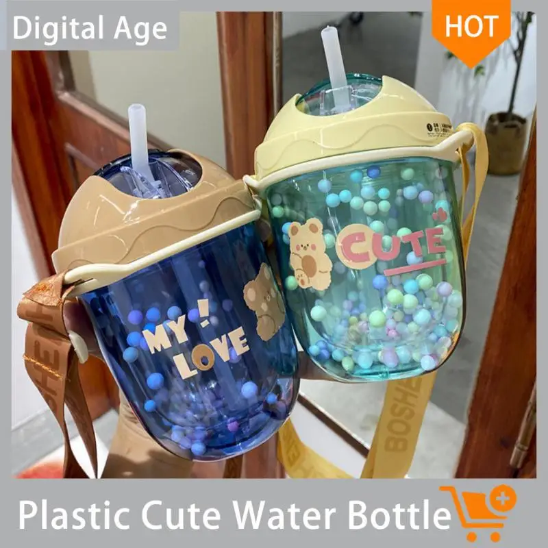 300ml Creative Plastic Water Bottle Cute Cup Trend Double Layer With Sliding Cover Cute Girl Heart Children's Home Straw Cup Mug
300ml Creative Plastic Water Bottle Cute Cup Trend Double Layer With Sliding Cover Cute Girl Heart Children's Home Straw Cup Mug