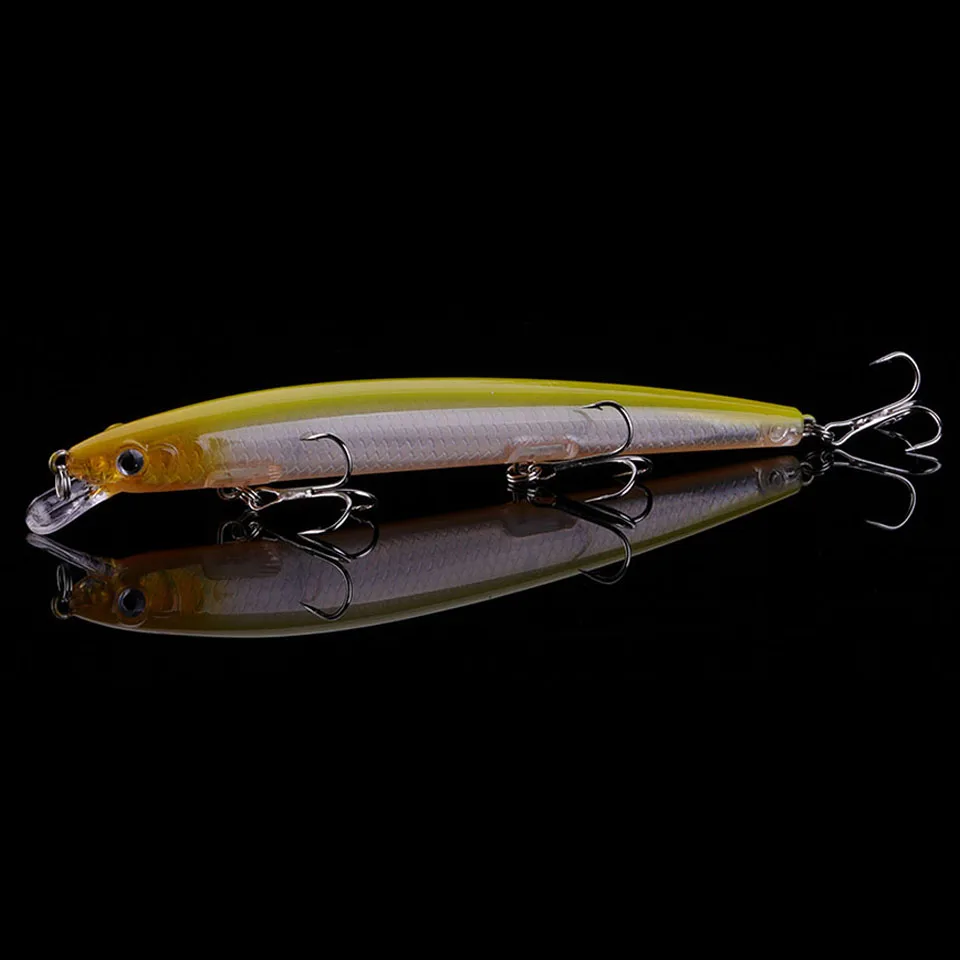 WALK FISH приманка в виде гольяна лазерная плавающая искусственная с 3D глазами 13 см 14