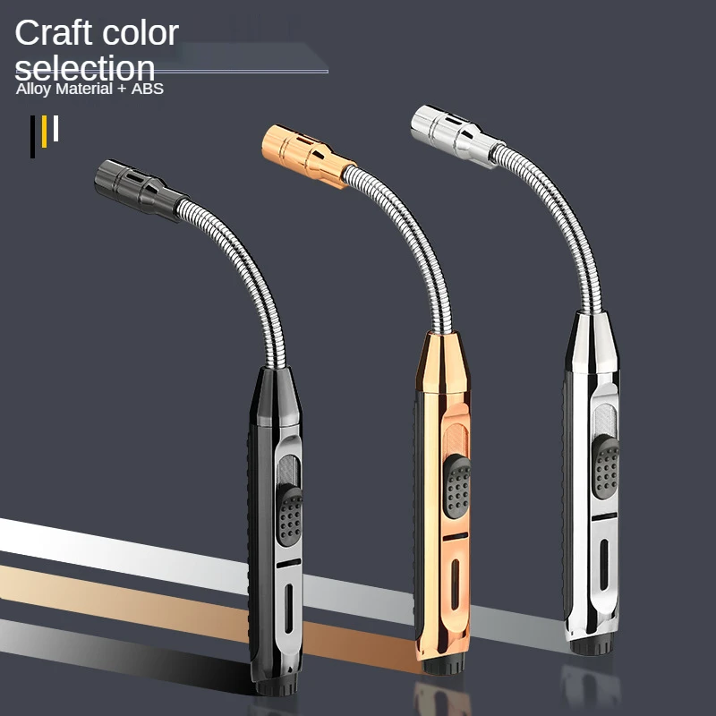 Straight Small Welding Torch Personalized Hose Metal Gas Lighter Outdoor Barbecue Igniter Welding Torch Blue Flame Lighter 
Straight Small Welding Torch Personalized Hose Metal Gas Lighter Outdoor Barbecue Igniter Welding Torch Blue Flame Lighter