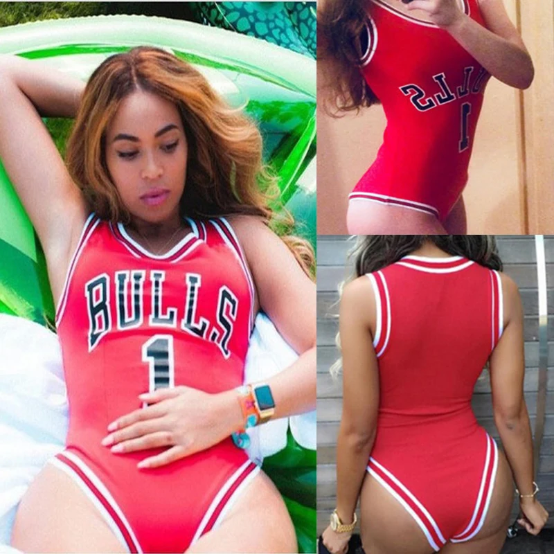 2018 Bulls Sports Bikini One Piece Swimsuits Slogan Red Swimwear Women Hot Bathing Suit 2 Colors
2018 Bulls Sports Bikini One Piece Swimsuits Slogan Red Swimwear Women Hot Bathing Suit 2 Colors