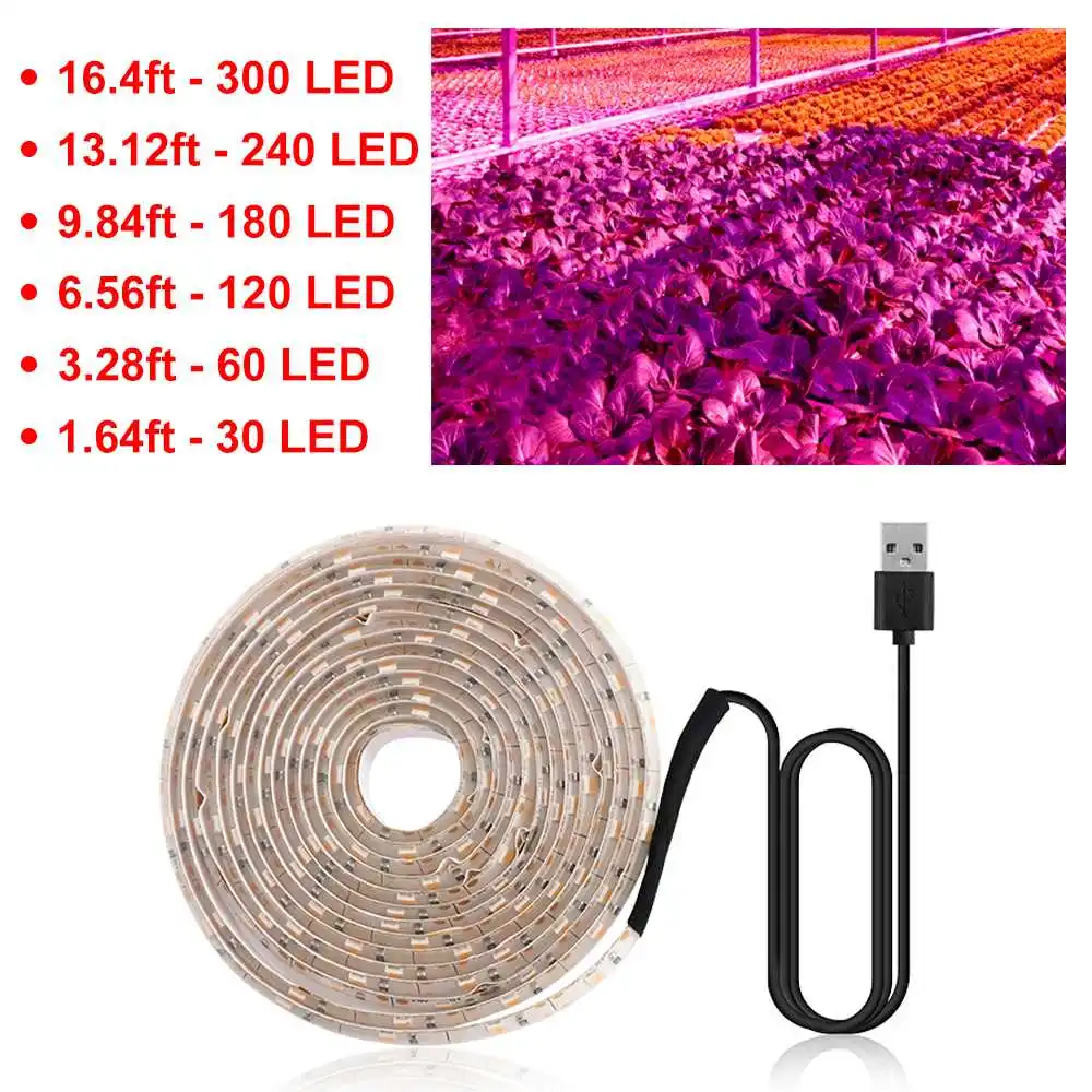 0.5m-5m LED Strip USB Plant Grow Light Strip Full Spectrum Waterproof Veg Flower Lamp 2835 Chip LED Phyto Lamp Led Light Strips
0.5m-5m LED Strip USB Plant Grow Light Strip Full Spectrum Waterproof Veg Flower Lamp 2835 Chip LED Phyto Lamp Led Light Strips