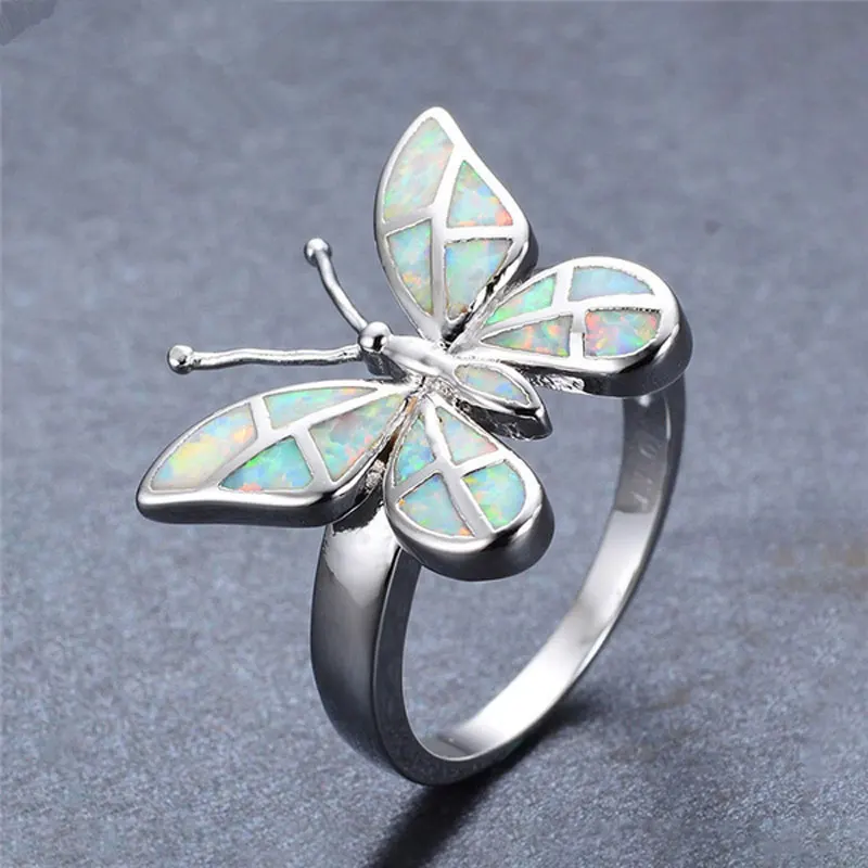 Cute Butterfly Animal Design Ring Imitation Blue Fire Opal For Women Accessories Jewelry Bohemian Statement Girl Gift
Cute Butterfly Animal Design Ring Imitation Blue Fire Opal For Women Accessories Jewelry Bohemian Statement Girl Gift