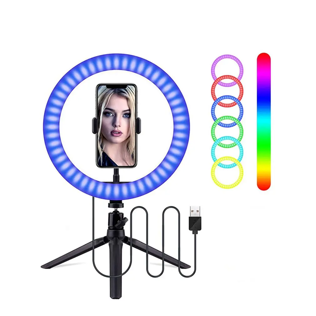 Beauty Ring Lamp RGB Colorful Fill Light Small Bracket USB Power Supply For Mobile Phone Live Streaming Video
Beauty Ring Lamp RGB Colorful Fill Light Small Bracket USB Power Supply For Mobile Phone Live Streaming Video