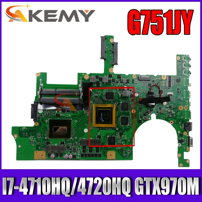 Материнская плата Akemy G751JY для ноутбука ASUS ROG G751JT G751JL, оригинальная материнская плата стандарта/4720HQ GTX970M
Материнская плата Akemy G751JY для ноутбука ASUS ROG G751JT G751JL, оригинальная материнская плата стандарта/4720HQ GTX970M