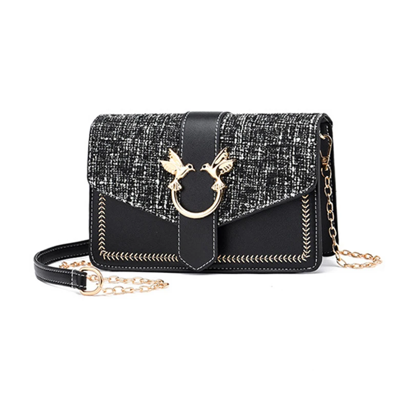 Сумка на плечо с тонкой цепочкой, миниатюрная Винтажная сумочка через плечо с клапаном и пряжкой с птицами
Сумка на плечо с тонкой цепочкой, миниатюрная Винтажная сумочка через плечо с клапаном и пряжкой с птицами