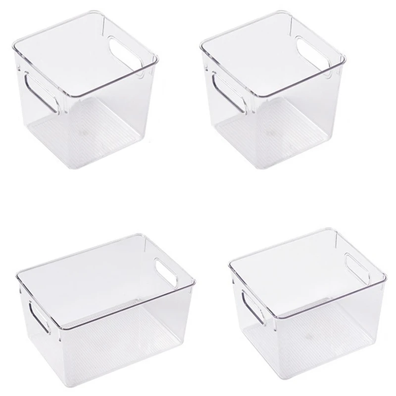 Набор из 4 органайзер для кладовки ящики домашнем хозяйстве, Пластик Еда корзина для хранения с ручками для Кухня, шкафы, холодильник, 
Набор из 4 органайзер для кладовки ящики домашнем хозяйстве, Пластик Еда корзина для хранения с ручками для Кухня, шкафы, холодильник,