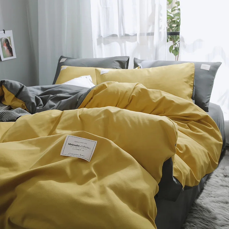 Solid Color Bedding Set Sanding Quilt Cover And Pillowcase Breathable Bed Sheets Quality Household Product Bedclothes For Home
Solid Color Bedding Set Sanding Quilt Cover And Pillowcase Breathable Bed Sheets Quality Household Product Bedclothes For Home