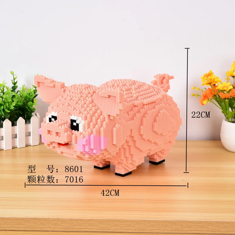 HCP Cute Animal Pink Pig 3D Model Auction Figures Building Blocks Kit Plastic Assembly Toys for Children Kids Gifts 7016PCS
HCP Cute Animal Pink Pig 3D Model Auction Figures Building Blocks Kit Plastic Assembly Toys for Children Kids Gifts 7016PCS