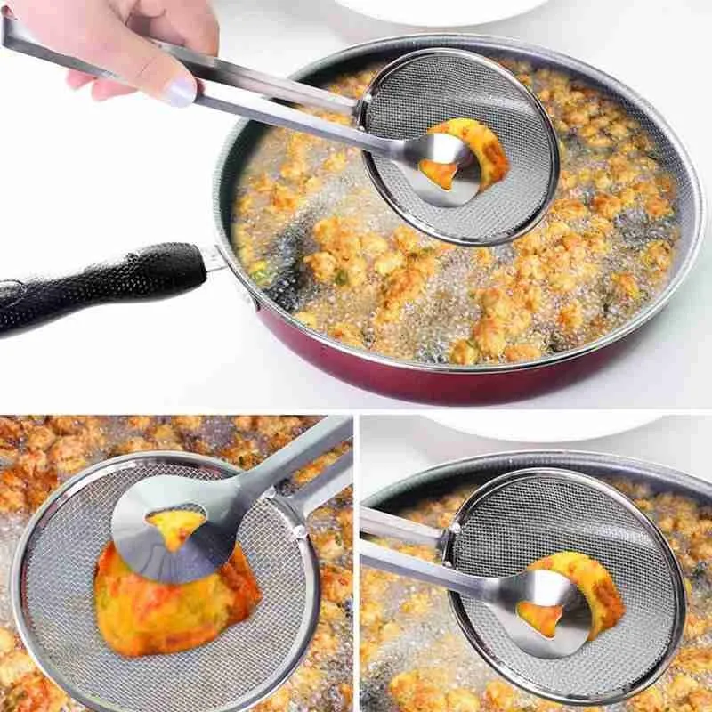 1pc Multifunctional Filter Scoop Kitchen Oil-frying With Clip Strainer Colander Filter Food Dipping Kitchen Tool Steel Stai U1Z8
1pc Multifunctional Filter Scoop Kitchen Oil-frying With Clip Strainer Colander Filter Food Dipping Kitchen Tool Steel Stai U1Z8