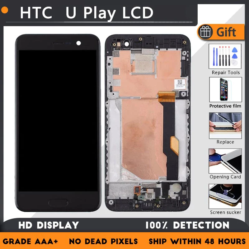 For HTC U Play LCD screen assembly with front case touch glass,Alpine U Play U-2u LCD Display original Black
For HTC U Play LCD screen assembly with front case touch glass,Alpine U Play U-2u LCD Display original Black