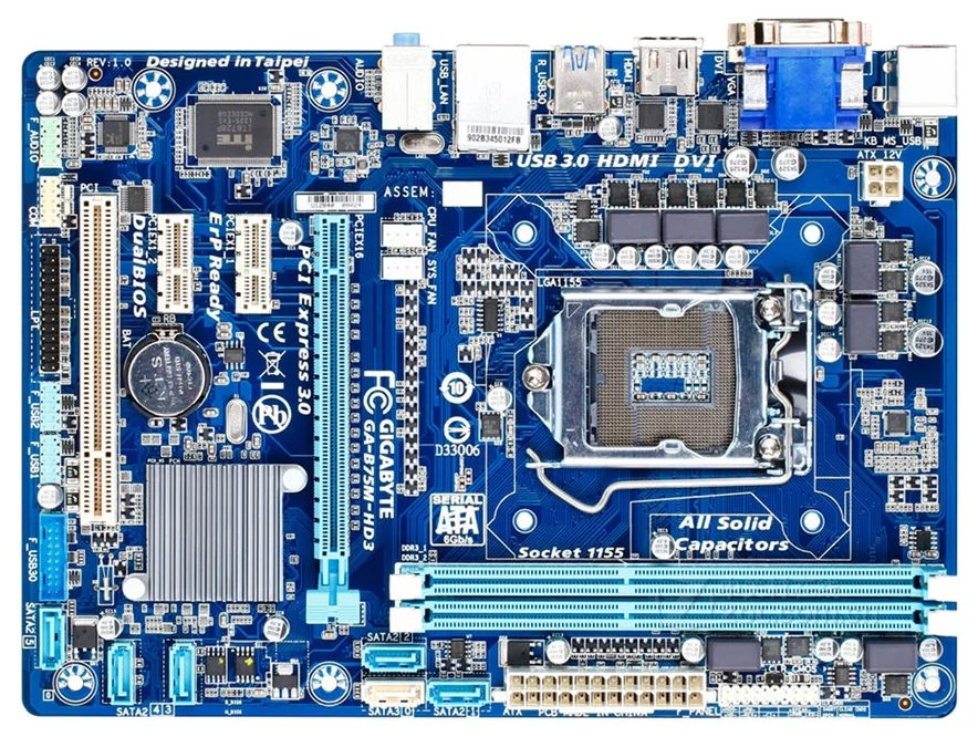 Материнская плата GIGABYTE GA GA-B75M-HD3, разъем B75M-HD3, LGA1155 DDR3 для Intel B75 B75M, оригинальная б/у материнская плата
Материнская плата GIGABYTE GA GA-B75M-HD3, разъем B75M-HD3, LGA1155 DDR3 для Intel B75 B75M, оригинальная б/у материнская плата