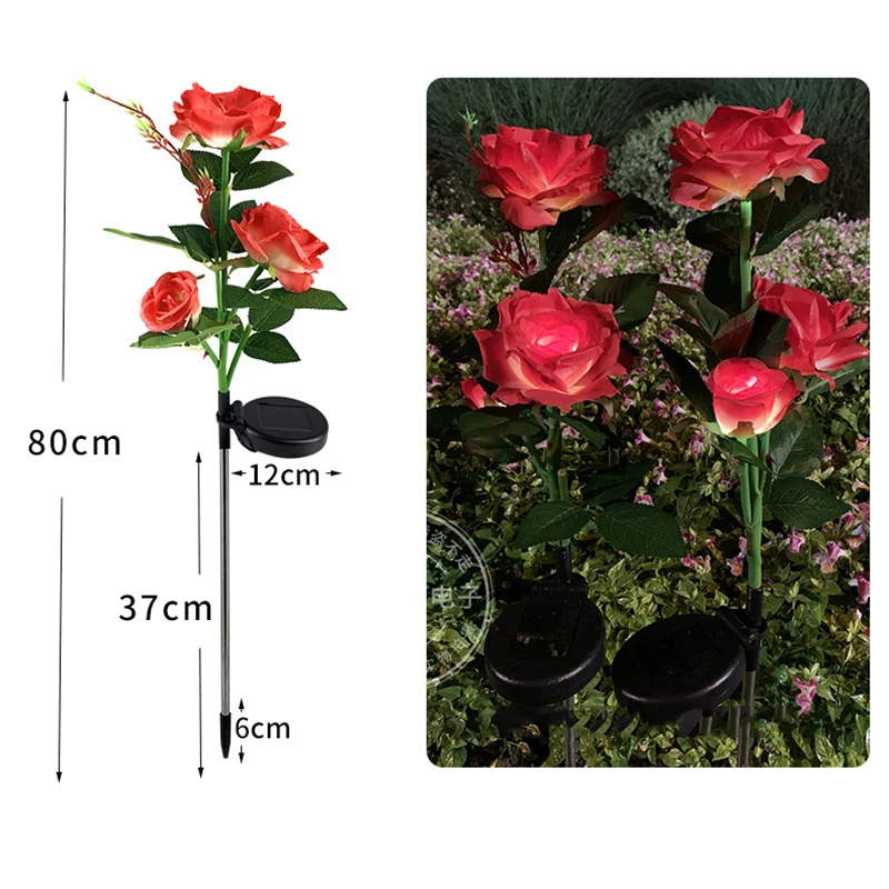Hot 2pcs 3LED Solar Power Rose Flower Stake Lights Garden Outdoor Luminous Lamps PLD
Hot 2pcs 3LED Solar Power Rose Flower Stake Lights Garden Outdoor Luminous Lamps PLD