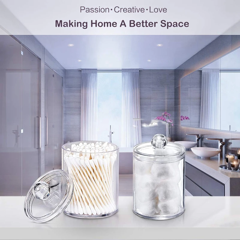 Dispenser Apothecary Jars Bathroom Holder Storage Canister Clear Plastic Acrylic Jar For Cotton Ball,Cotton Swab,Q-Tips,Cotton R
Dispenser Apothecary Jars Bathroom Holder Storage Canister Clear Plastic Acrylic Jar For Cotton Ball,Cotton Swab,Q-Tips,Cotton R