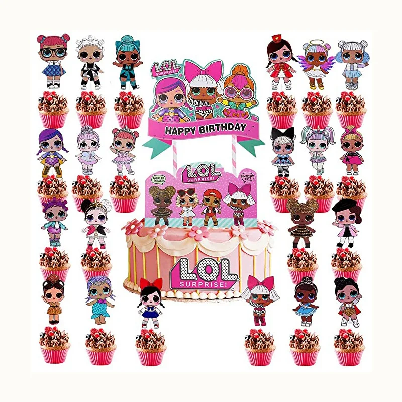 24pcs LOL surprise dolls cake card fruit plug-in children birthday party supplies Plugin lol surprise birthday toys set 10CM
24pcs LOL surprise dolls cake card fruit plug-in children birthday party supplies Plugin lol surprise birthday toys set 10CM