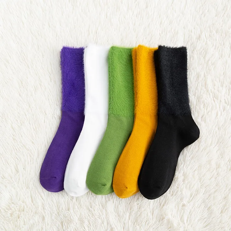 Women Rabbit Fur Solid Loose Socks Winter Warm Candy Color Girls Crew Socks High Quality Cotton Soft Cozy Long Socks
Women Rabbit Fur Solid Loose Socks Winter Warm Candy Color Girls Crew Socks High Quality Cotton Soft Cozy Long Socks