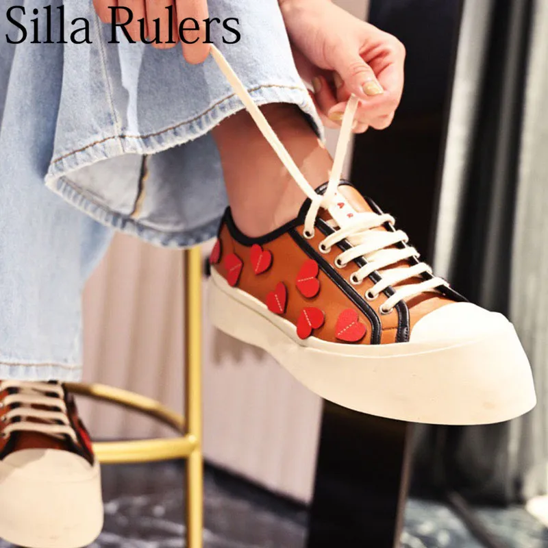 Silla liners/Новинка 2020 года сезон весна обувь из натуральной кожи на толстой подошве