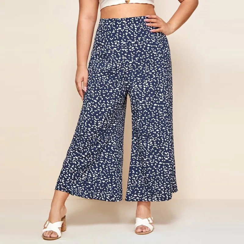 2021 Spring/summer Big Size Wide-legged Pants for Women Loose Casual Printing Flower High Waist Wide Legs Pants Plus Size
2021 Spring/summer Big Size Wide-legged Pants for Women Loose Casual Printing Flower High Waist Wide Legs Pants Plus Size