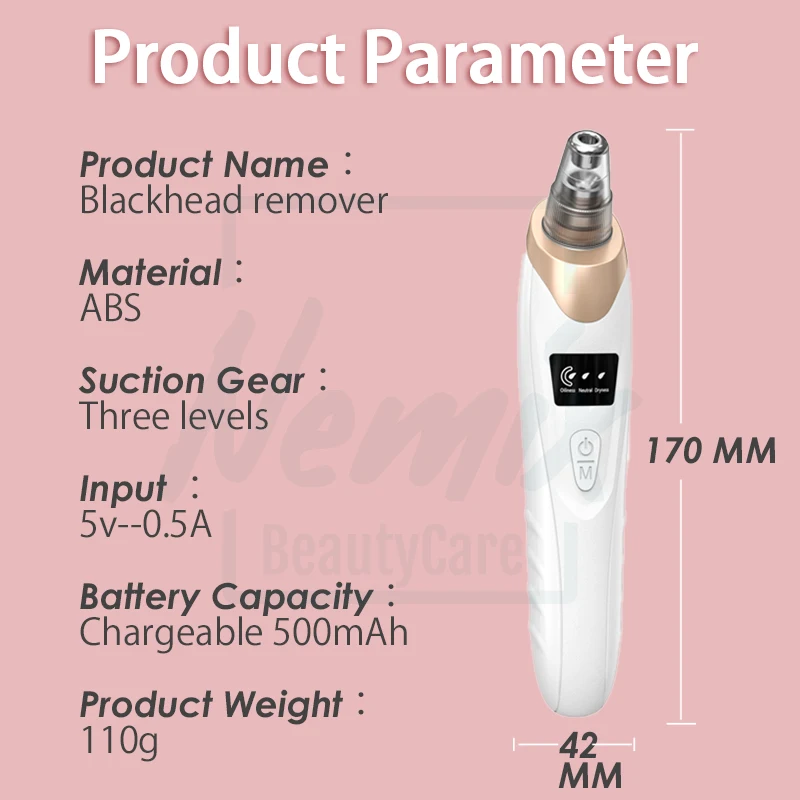 Blackhead Remover Pore Vacuum Cleaner Black Dot Nose Pore Acne Facial Cleaning Pimple Remover Beauty Tool 2020 New Design
Blackhead Remover Pore Vacuum Cleaner Black Dot Nose Pore Acne Facial Cleaning Pimple Remover Beauty Tool 2020 New Design