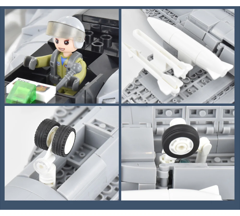 Military F/A-18E Super BumbleBee Strike Hornet Fighter Plane Building Blocks War Bricks Classic Model Educational Kids MOC Toys
Military F/A-18E Super BumbleBee Strike Hornet Fighter Plane Building Blocks War Bricks Classic Model Educational Kids MOC Toys