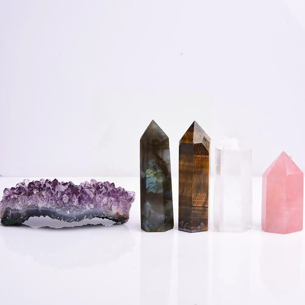 Natural Rose Quartz Hexagonal Column Amethyst Cluster Wand Study Home Mineral Point Stone Healing Crystal Decoration I5q4
Natural Rose Quartz Hexagonal Column Amethyst Cluster Wand Study Home Mineral Point Stone Healing Crystal Decoration I5q4