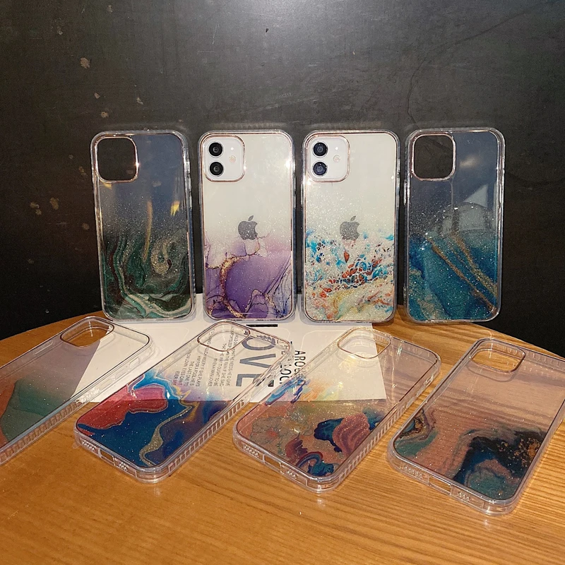 Luxury Glitter Gradient Marble Phone Case For iPhone 11 12 Pro Max X XS Max XR 8 7 Plus Transparent Back Cover
Luxury Glitter Gradient Marble Phone Case For iPhone 11 12 Pro Max X XS Max XR 8 7 Plus Transparent Back Cover