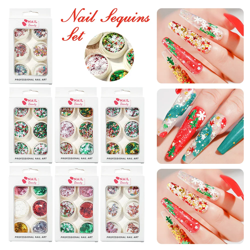 Christmas Nail Sequins Set Snowflake Elk Xmas Trees Nail Art Glitter Sequins Snowflakes Nail Decals Decoration Nail Foils
Christmas Nail Sequins Set Snowflake Elk Xmas Trees Nail Art Glitter Sequins Snowflakes Nail Decals Decoration Nail Foils