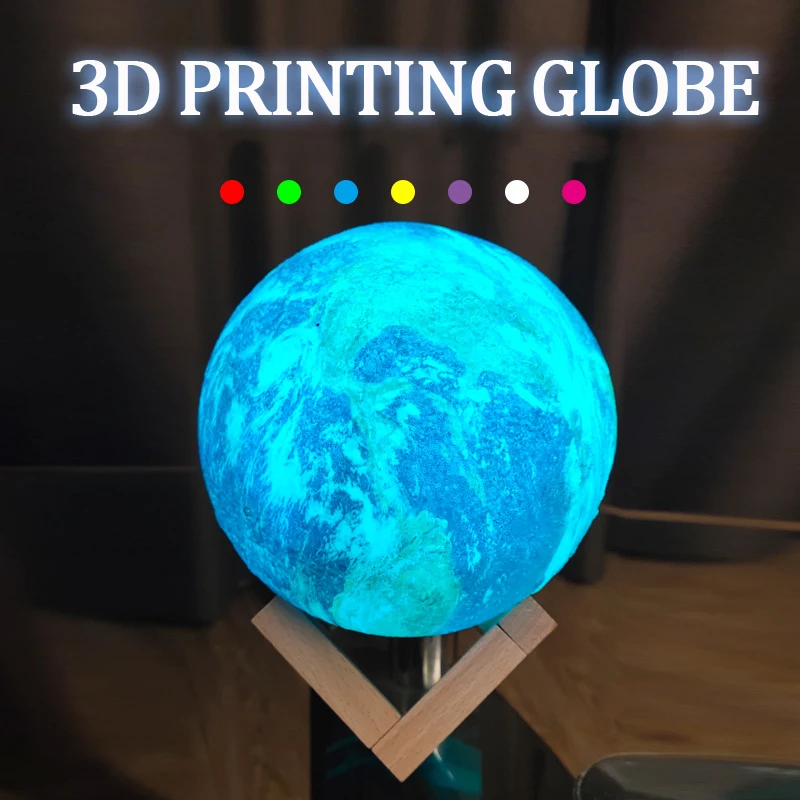 3D Printing Earth Globe World Map with Stand 16 Color Lights Home Office Desktop Decor Geography Educational Toy Bussiness Gift
3D Printing Earth Globe World Map with Stand 16 Color Lights Home Office Desktop Decor Geography Educational Toy Bussiness Gift