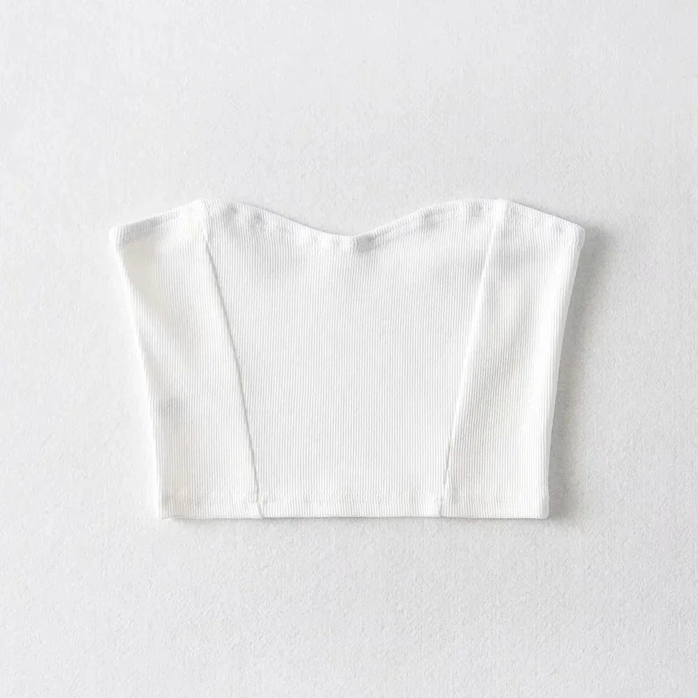 Sexy chest wrapping women's summer slim short bottomed vest peach heart collar versatile beach nightclub sexy chest wrapping 
Sexy chest wrapping women's summer slim short bottomed vest peach heart collar versatile beach nightclub sexy chest wrapping