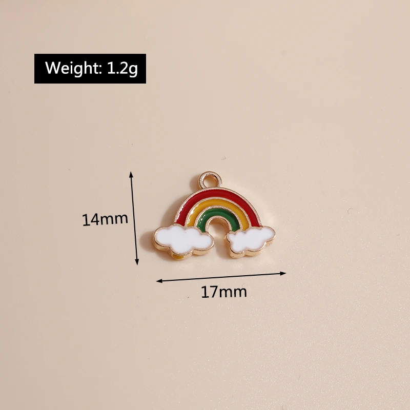 New 10Pcs/lot 17*14mm Enamel Rainbow Cloud Charms for Jewelry Findings DIY Colorful Charms Necklaces Pendants Earrings Making
New 10Pcs/lot 17*14mm Enamel Rainbow Cloud Charms for Jewelry Findings DIY Colorful Charms Necklaces Pendants Earrings Making