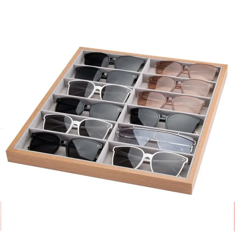 NEW 12 Grid Glasses Storage Rack Sunglasses Dispaly Tray Velvet Glasses Display Case Eyeglasses Storage Organizer Box
NEW 12 Grid Glasses Storage Rack Sunglasses Dispaly Tray Velvet Glasses Display Case Eyeglasses Storage Organizer Box