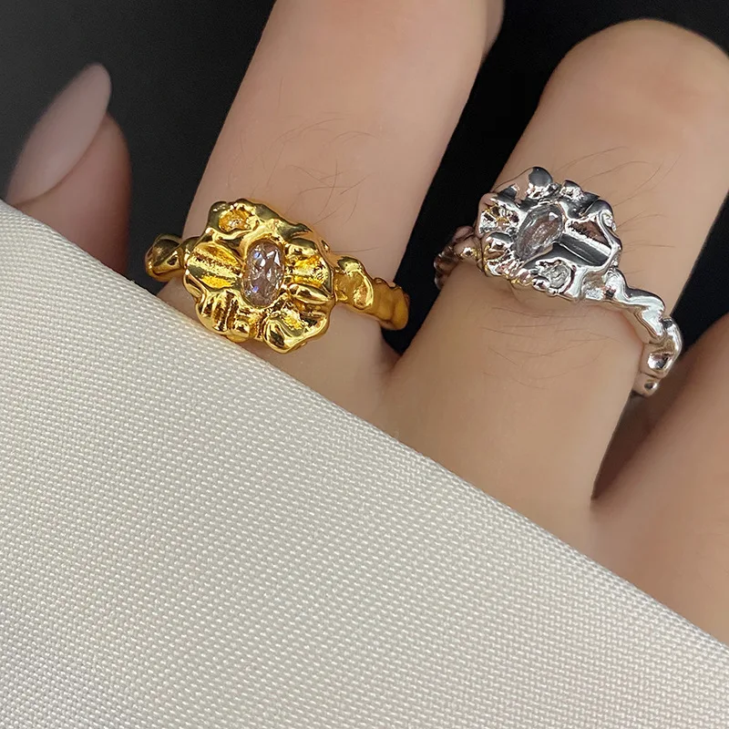 OE Creative Volcanic Lava Design Sense Irregular Tin Foil Paper Pattern Ring Woman Zircon Fashion Ring Girl
OE Creative Volcanic Lava Design Sense Irregular Tin Foil Paper Pattern Ring Woman Zircon Fashion Ring Girl