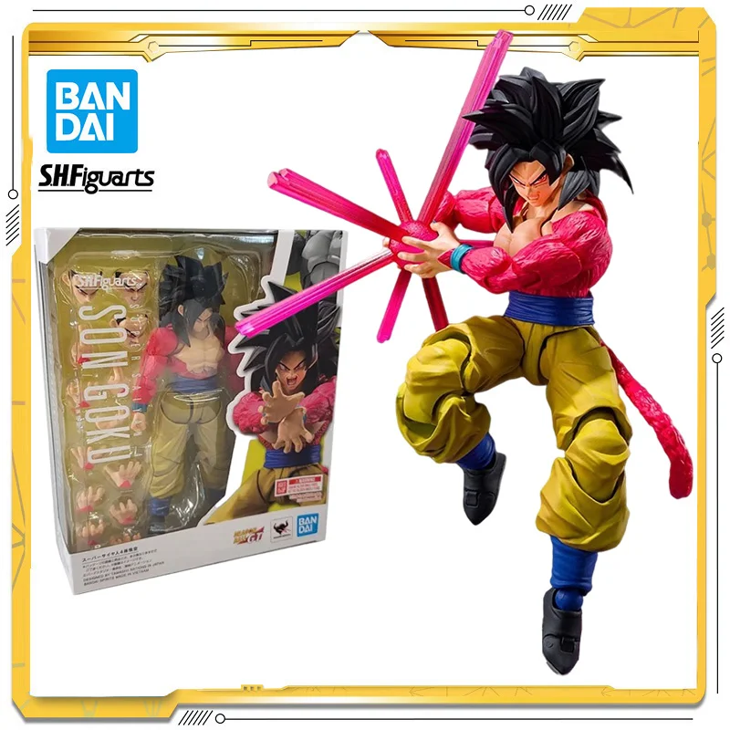 

In Stock Original Bandai Dragon Ball Gt Shf Super Saiyan 4 Son Goku Ten Times Ka Me Ha Me Ha Anime Action Figures Pvc Model Toy