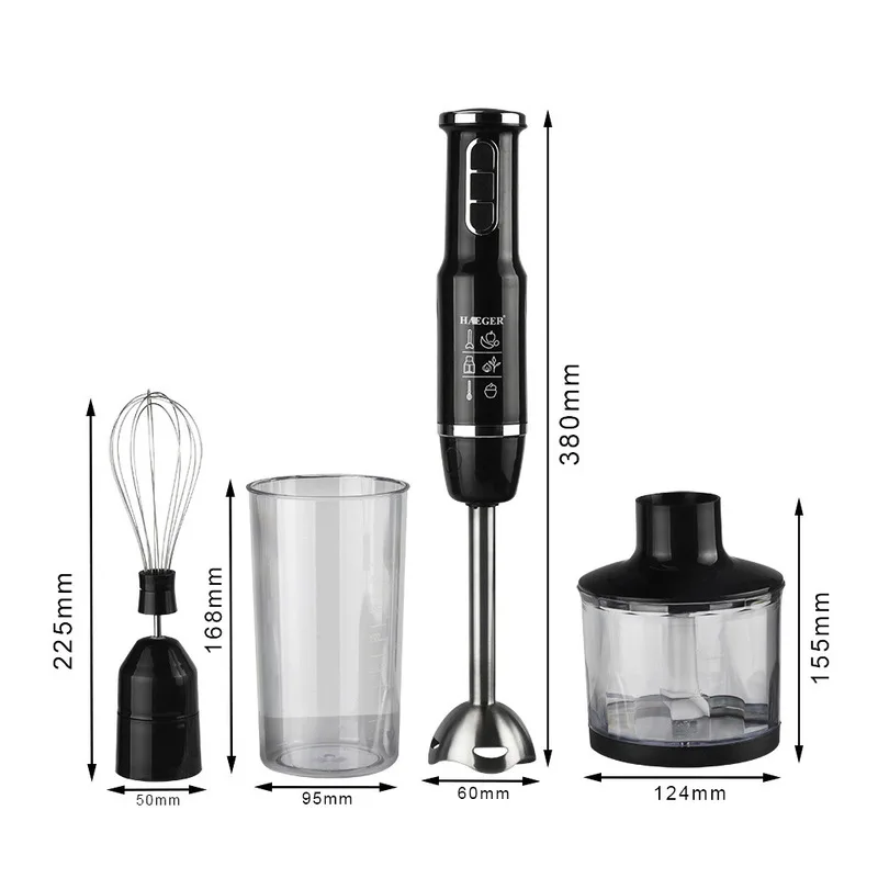 Blenders 4-in-1 Stainless Steel Immersion Hand Stick Blender Mixer Vegetable Meat Grinder 500ml Chopper Whisk 800ml Smoothie Cup
Blenders 4-in-1 Stainless Steel Immersion Hand Stick Blender Mixer Vegetable Meat Grinder 500ml Chopper Whisk 800ml Smoothie Cup