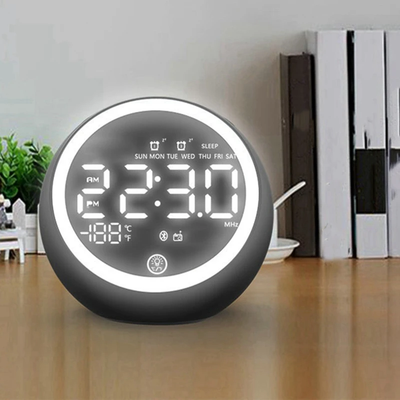 2set Digital Alarm Clock Radio Dual USB Port with Bluetooth Speaker Snooze Portable Night Light Black & White UK Plug
2set Digital Alarm Clock Radio Dual USB Port with Bluetooth Speaker Snooze Portable Night Light Black & White UK Plug