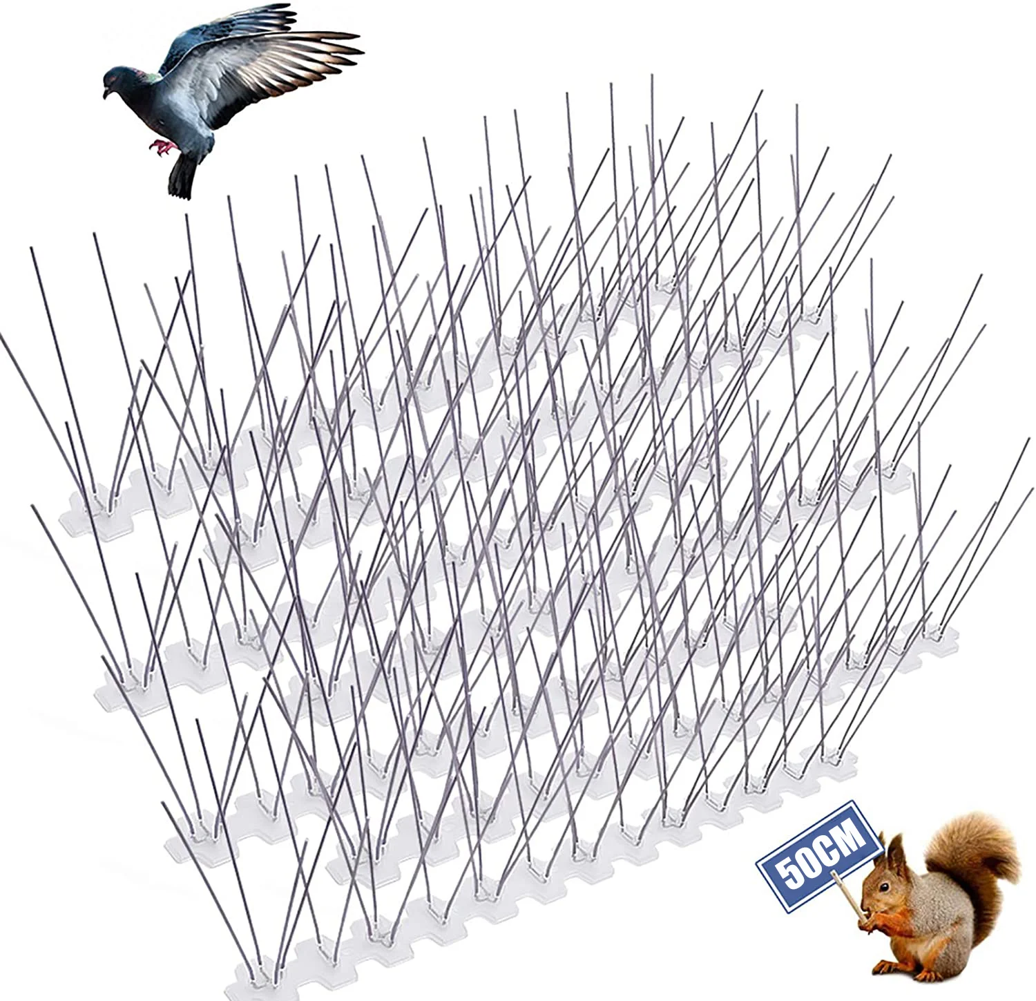 50cm Plastic Bird and Pigeon Spikes Anti Pigeon Spike for Get Rid of Pigeons and Scare Birds Pest Control for Garden Protection
50cm Plastic Bird and Pigeon Spikes Anti Pigeon Spike for Get Rid of Pigeons and Scare Birds Pest Control for Garden Protection