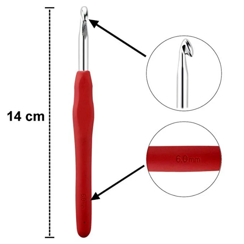 2-8mm 12Pcs Crochet Hooks Kit With Ergonomic Soft Grip Handles Smooth Knitting Needles Weave Yarn Set For Arthritic Hands
2-8mm 12Pcs Crochet Hooks Kit With Ergonomic Soft Grip Handles Smooth Knitting Needles Weave Yarn Set For Arthritic Hands