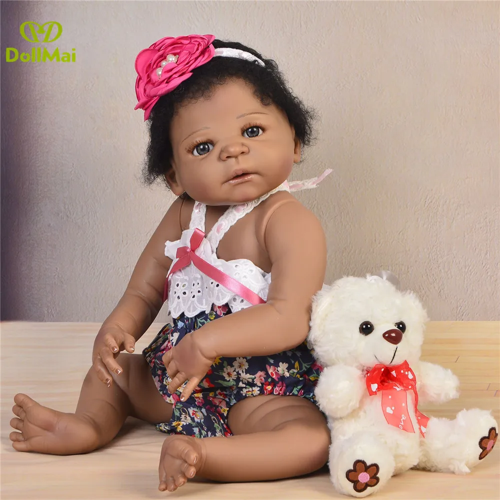 23“ bebe reborn bonecas Lifelike reborn baby dolls full body vinyl silicone black skin African baby doll kids toys gifts
23“ bebe reborn bonecas Lifelike reborn baby dolls full body vinyl silicone black skin African baby doll kids toys gifts