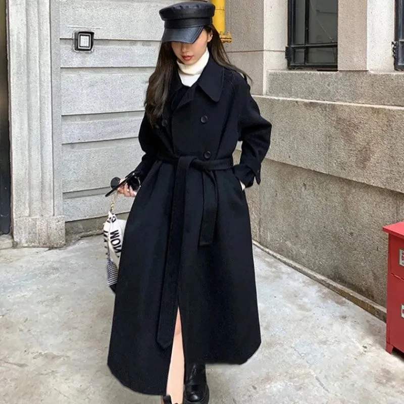 Popularit White Woolen Coat Women Korean Version Loose 2022 New Late Autumn Temperament Long Fashion Woolen Thick Coat Mujer 100
Popularit White Woolen Coat Women Korean Version Loose 2022 New Late Autumn Temperament Long Fashion Woolen Thick Coat Mujer 100