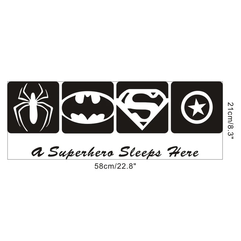 Superhero Sleep Here Pattern Baby Boy Bedroom Decor Kid's Room Decoration Wall Stickers Accessories
Superhero Sleep Here Pattern Baby Boy Bedroom Decor Kid's Room Decoration Wall Stickers Accessories