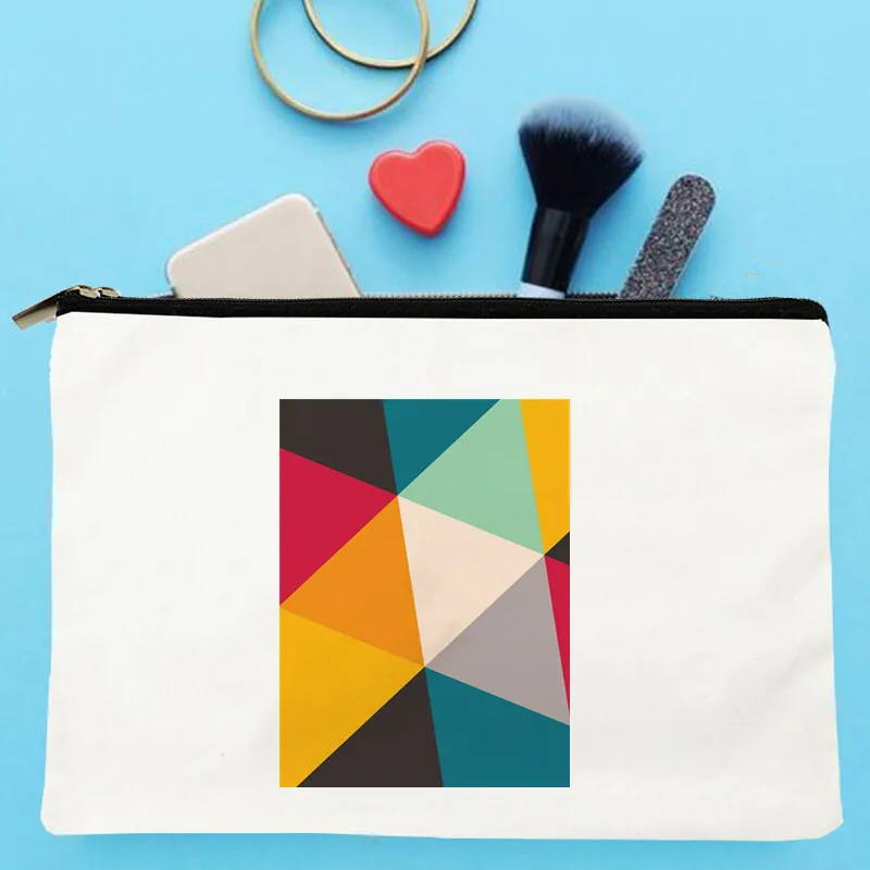Women colorful Triangles Printed Make up bag Fashion Women Cosmetics Organizer Bag for Travel Colorful Storage Bag for Lady Bag
Women colorful Triangles Printed Make up bag Fashion Women Cosmetics Organizer Bag for Travel Colorful Storage Bag for Lady Bag