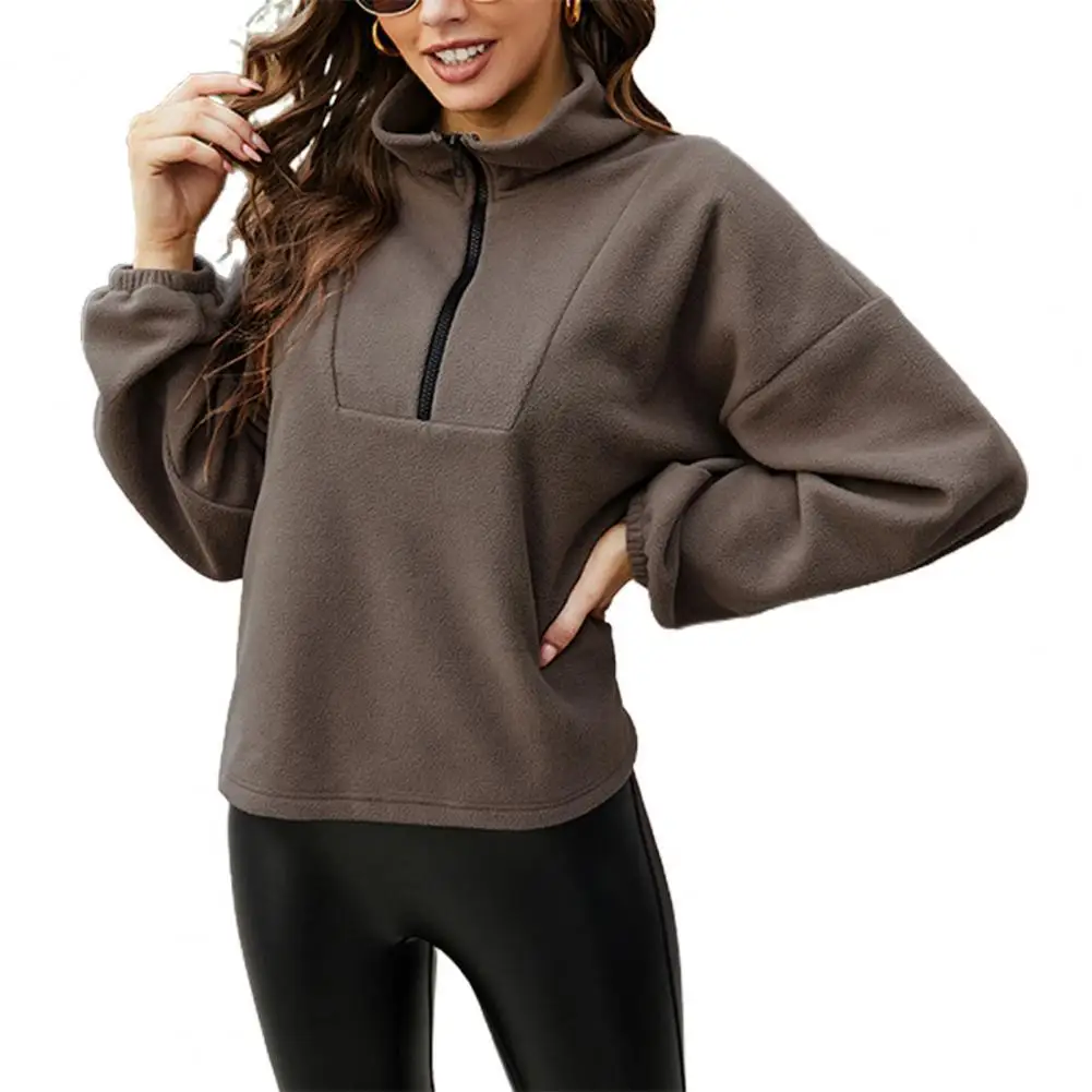 Женская толстовка с геометрическим рисунком, черная флисовая толстовка на молнии с длинным рукавом и воротником-стойкой на осень и зиму 
Женская толстовка с геометрическим рисунком, черная флисовая толстовка на молнии с длинным рукавом и воротником-стойкой на осень и зиму