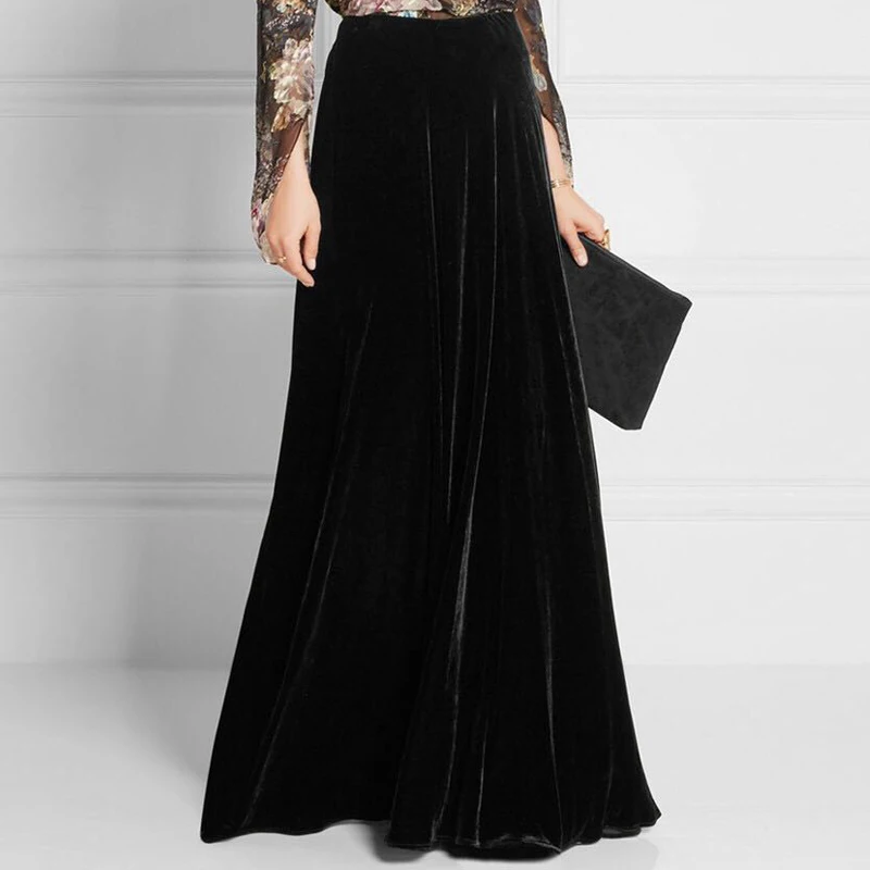 Free Shipping 2021 S-5XL Fashion Long Maxi A-line Skirts For Women Elastic Waist Autumn And Winter Velour Velvet Black Skirt
Free Shipping 2021 S-5XL Fashion Long Maxi A-line Skirts For Women Elastic Waist Autumn And Winter Velour Velvet Black Skirt