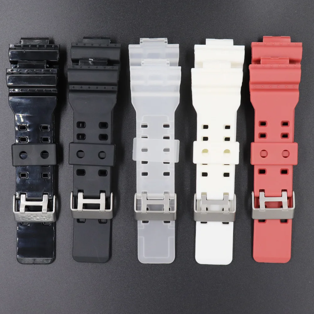 Ремешок для часов Casio G-shock GD120 GA100 GA110 GW8900 резиновый сменный мужской браслет