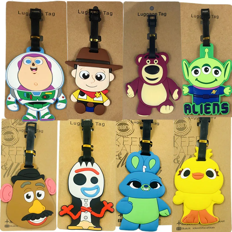 Didnry Cartoon TOY Story Luggage Tags Silicon Name ID Travel Suitcase Handbag Tag Accessories Portable Label BOYS Gift
Didnry Cartoon TOY Story Luggage Tags Silicon Name ID Travel Suitcase Handbag Tag Accessories Portable Label BOYS Gift