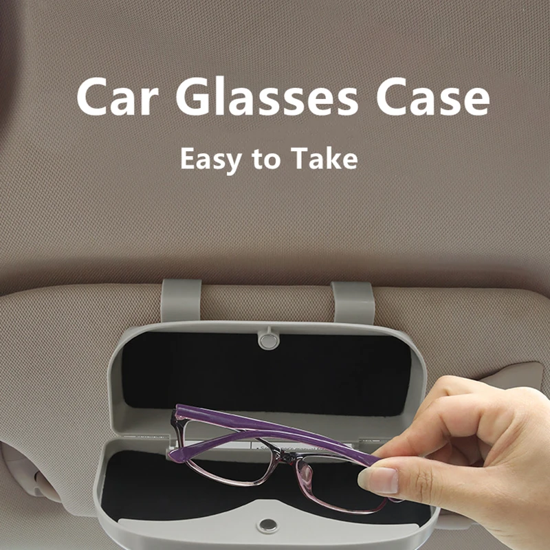 Car Glasses Case Sunglasses Storage Box 3 Colors Auto Interior Accessories Glasses Holder Sun Visor Automobiles 39mm thickness 
Car Glasses Case Sunglasses Storage Box 3 Colors Auto Interior Accessories Glasses Holder Sun Visor Automobiles 39mm thickness