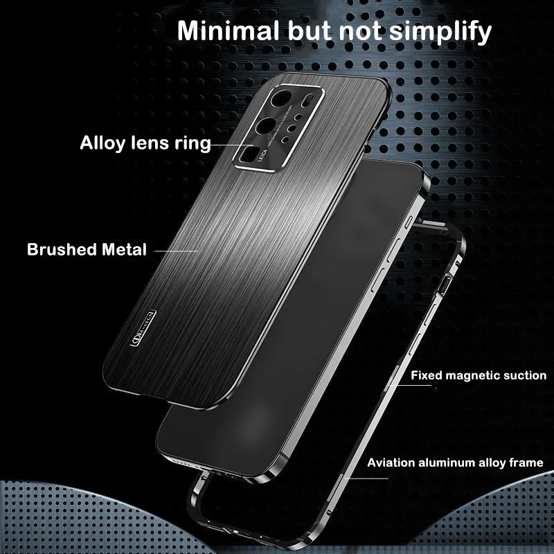 Titanium Stainless steel brushed metal phone case for Huawei P40 Pro Armor Shockproof Back Cover for Huawei Mate 40 P50 Pro Case
Titanium Stainless steel brushed metal phone case for Huawei P40 Pro Armor Shockproof Back Cover for Huawei Mate 40 P50 Pro Case