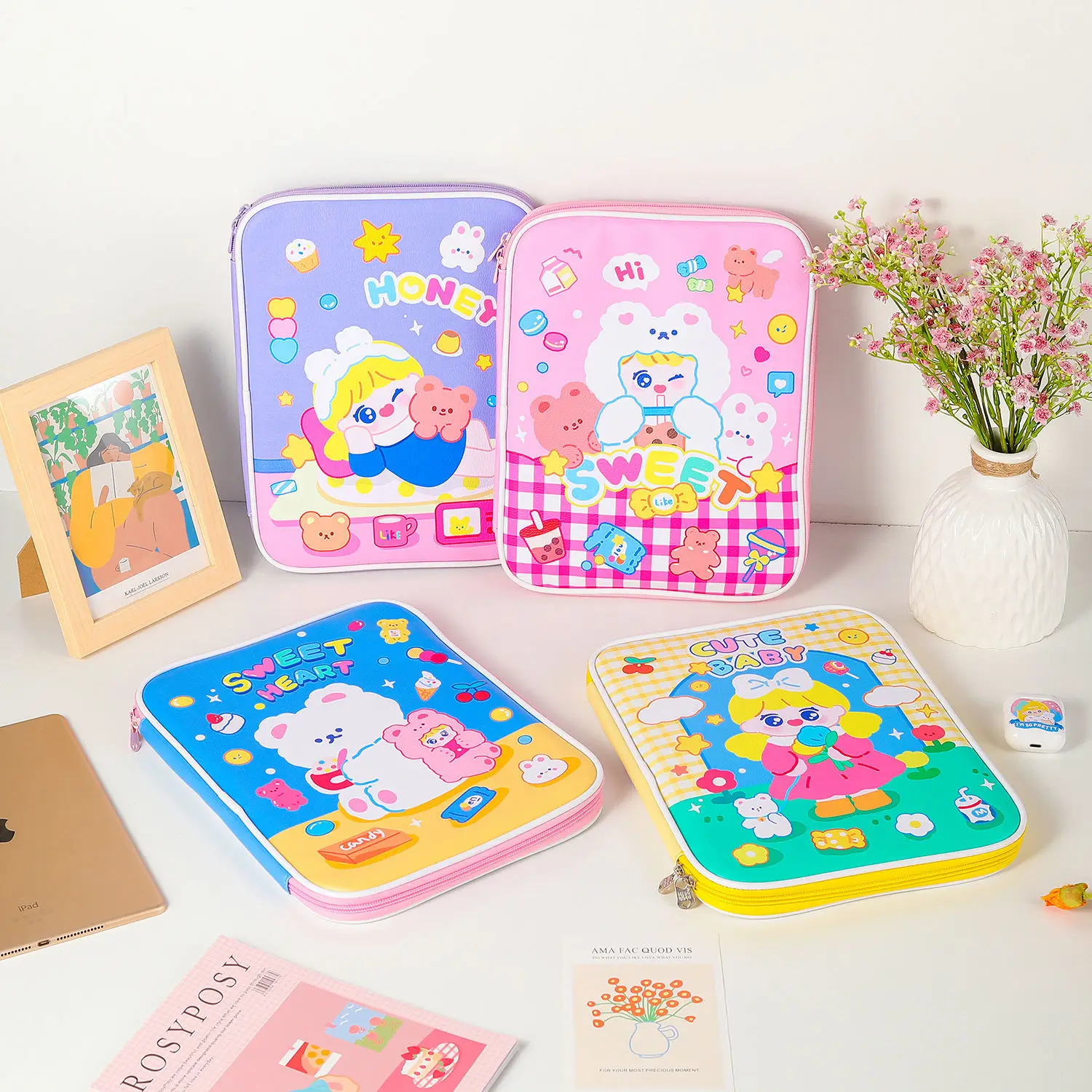 Cute Girl Cartoon Flat Ipad Storage Bag Double Zipper 11 Inch Flat Liner Bag 10.5-inch Protective Bag Cute Pouch Pencil Pouch
Cute Girl Cartoon Flat Ipad Storage Bag Double Zipper 11 Inch Flat Liner Bag 10.5-inch Protective Bag Cute Pouch Pencil Pouch