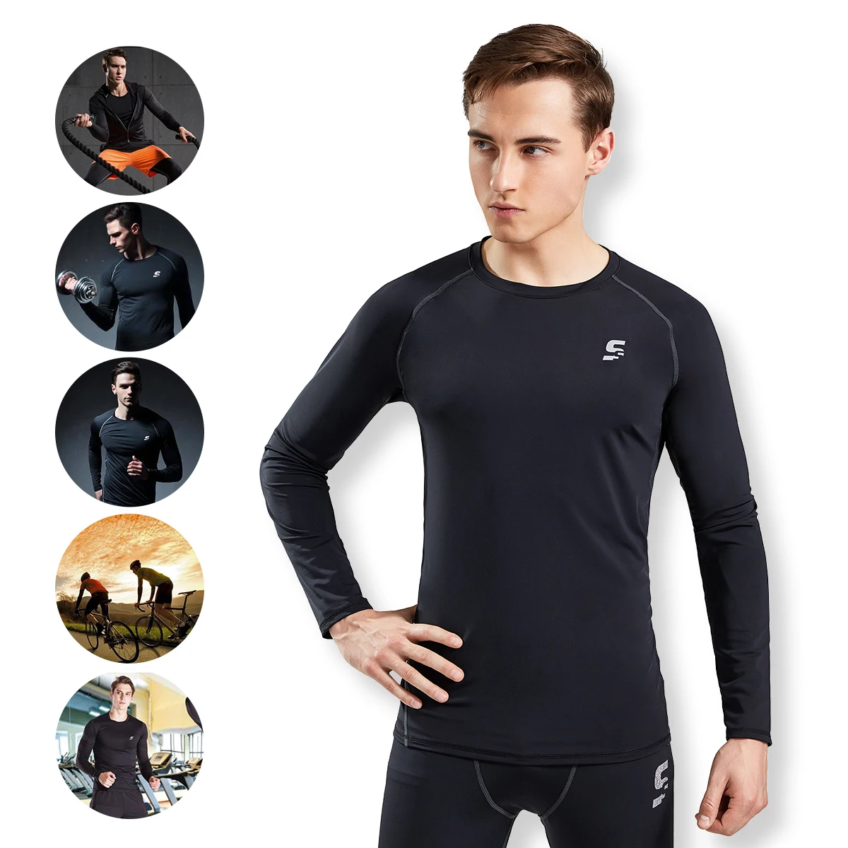 Running Shirt Men's Long Sleeve Gym Shirt Jogging Training Sportswear Compression Dry Fit Shirts for Men Fitness Sport T-Shirts 
Running Shirt Men's Long Sleeve Gym Shirt Jogging Training Sportswear Compression Dry Fit Shirts for Men Fitness Sport T-Shirts