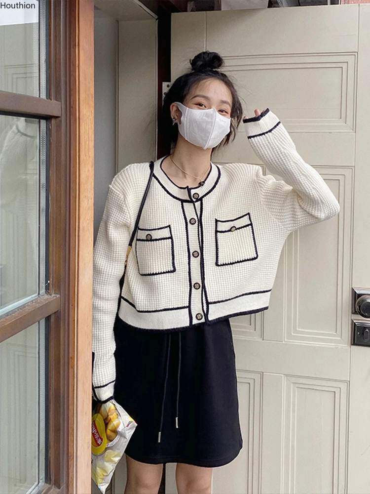 Solid Women's Sweater Casual Jumpers Fashion Long Sleeve Top Cotton Clothing Loose O-neck Autumn Winter Cardigan Houthion
Solid Women's Sweater Casual Jumpers Fashion Long Sleeve Top Cotton Clothing Loose O-neck Autumn Winter Cardigan Houthion